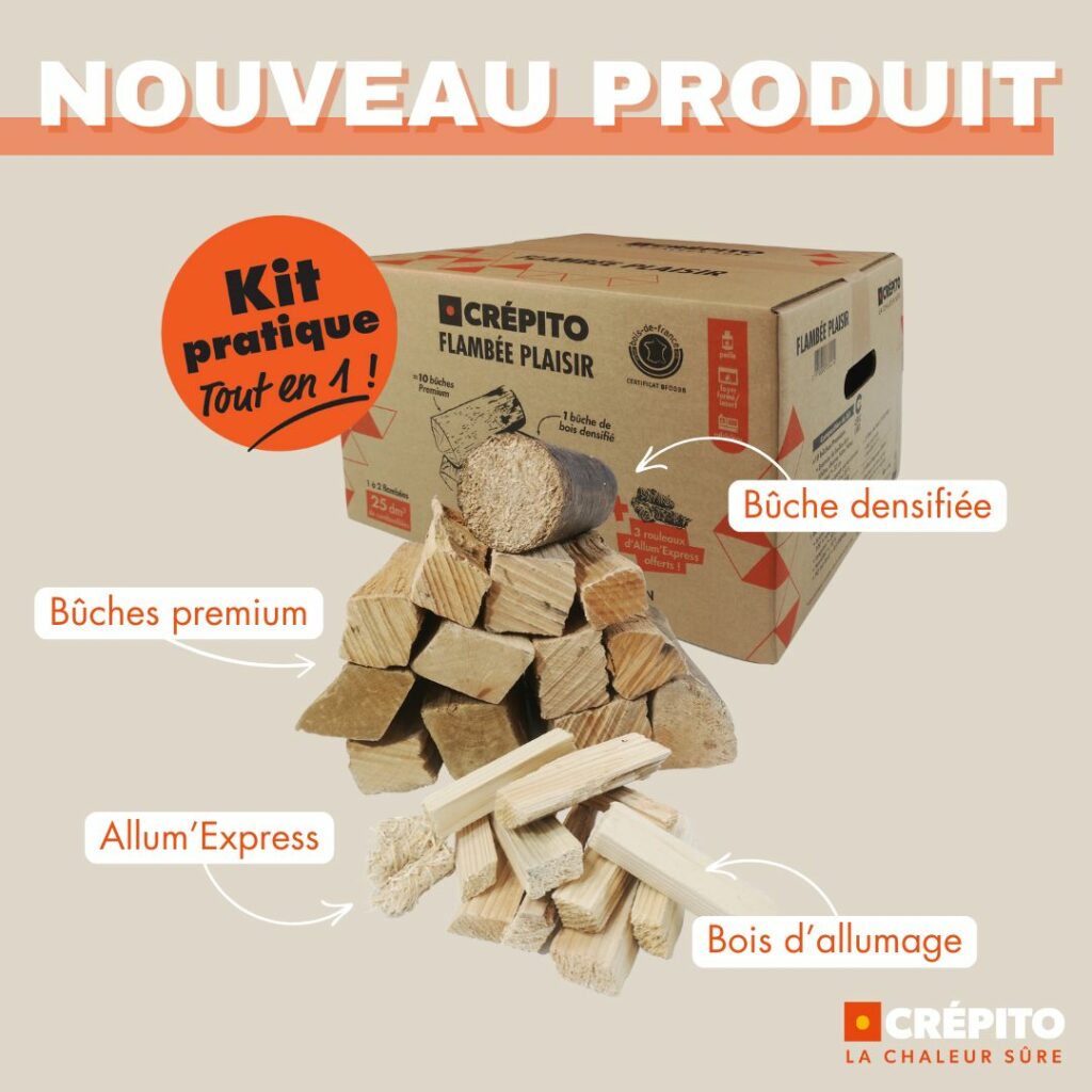 Avec ce kit tout-en-un, vous disposez de tous vos combustibles pour 1 à 2 flambées.